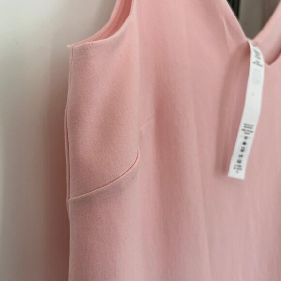 LULULEMON Pink V-neck side slit midi dress lined size 4 quick dry NWOT - Picture 7 of 11